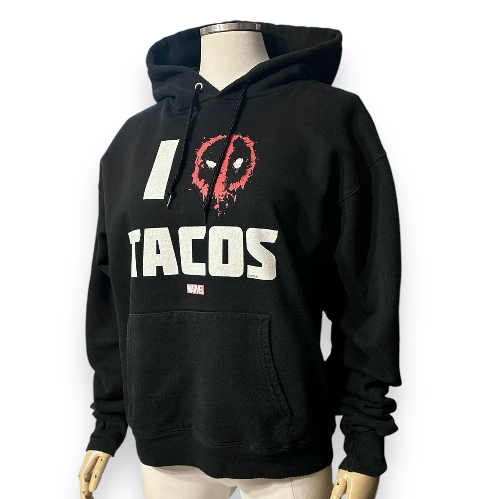 Marvel Deadpool Black Cotton Hoodie